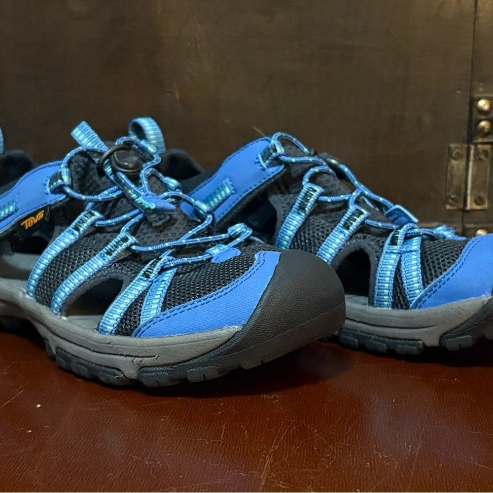 /Teva Hiking Slip on Sandals Black and Blue Sz 3